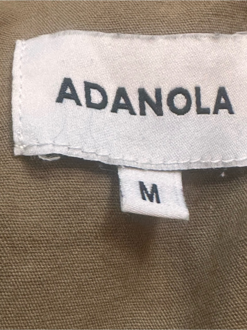 Adanola Oversized Cotton Shirt Green Utility Button Front Long Sleeve Casual MED - Picture 9 of 15